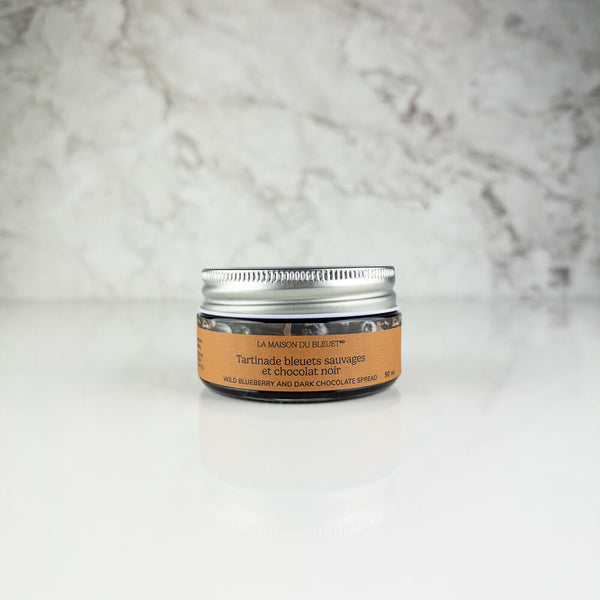 Tartinade de bleuets sauvages et de chocolat noir 90ml - La Maison du Bleuet