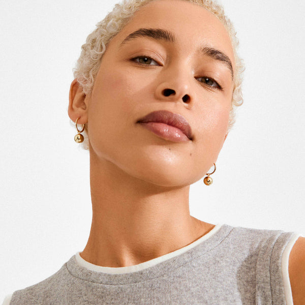 Boucles d’oreilles : Air : Plaqué or
