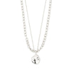 SPARKLE necklace set 2 in 1, silver plated