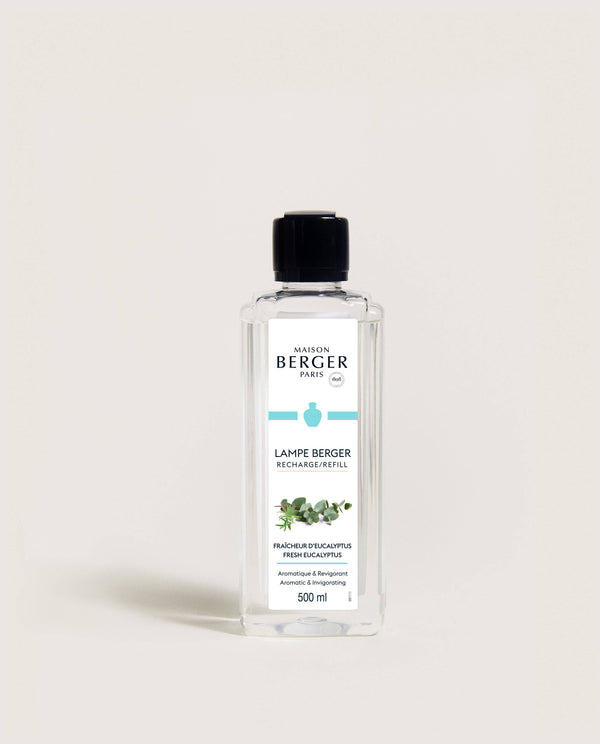 Recharge pour lampe Berger – Fraîcheur d’eucalyptus – 500 ml – Maison Berger