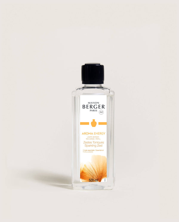 Recharge pour lampe Berger – Aroma Energy – Zestes toniques – 500 ml – Maison Berger