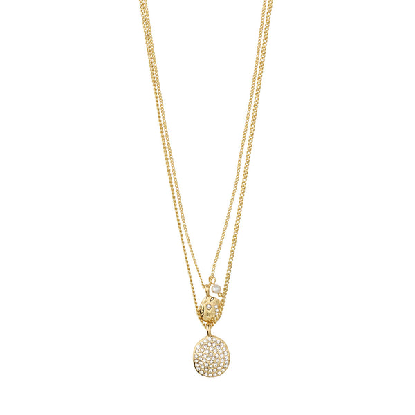SHIFT 2 in 1 necklace set, gold plated