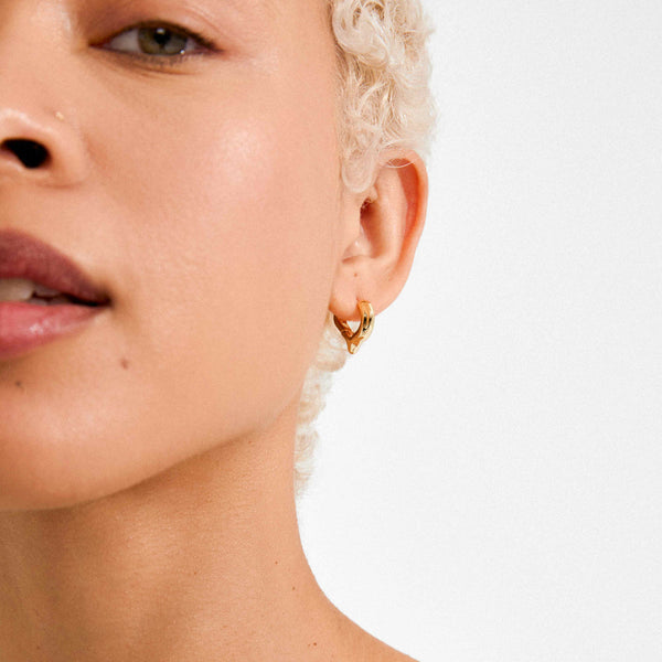Boucles d’oreilles : Iris : Plaqué or
