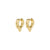 Boucles d’oreilles : Iris : Plaqué or