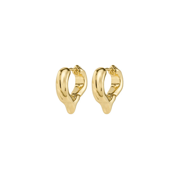 Boucles d’oreilles : Iris : Plaqué or