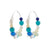 DREAM hoops blue/silver- plated