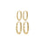 SENSE hoop earrings, 2 in 1 set, gold plated