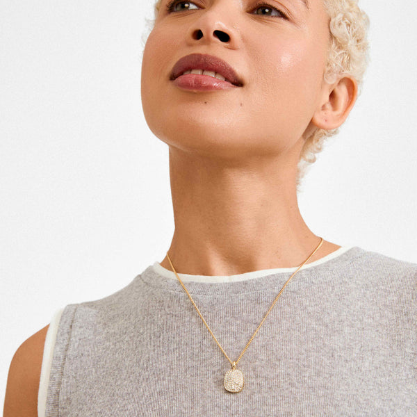 Collier : Ember : Plaqué or : Cristal