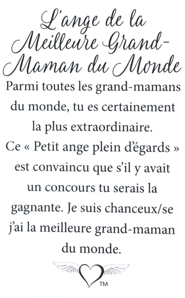 Épinglette Ange : Meilleur Grand-Maman du Monde