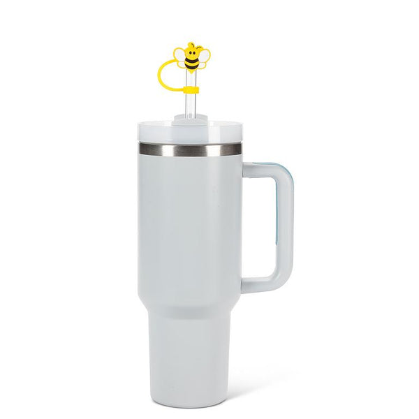 3 pailles jumbo avec embouts abeille