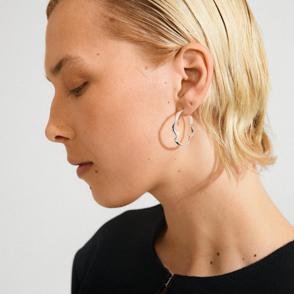 LARKIN boucles d’oreilles plaqué argent