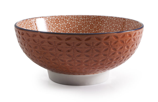 Red Aster Serving Bowl