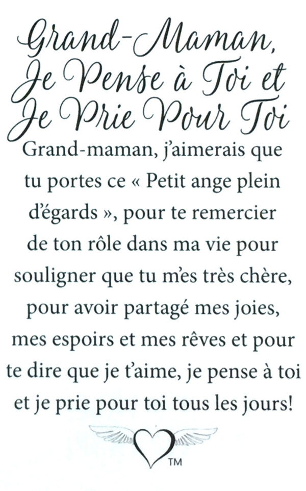 Angel Pin: GRANDMA I THINK AND PRAY FOR YOU