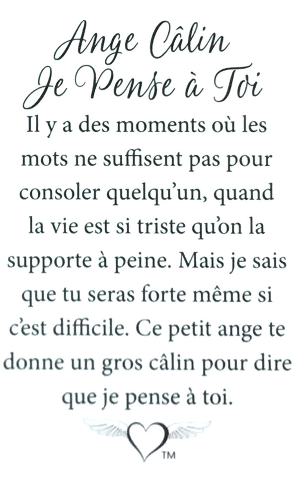 Épinglette Ange : Calin Je Pense A Toi