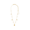 Collier : Mylan : Plaqué or : Blanc