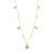Collier : Mylan : Plaqué or : Blanc
