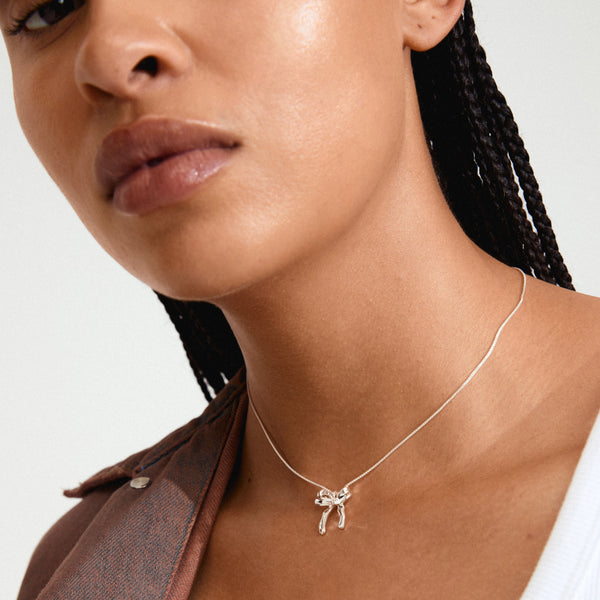 CASSIAN recycled collier plaqué argent