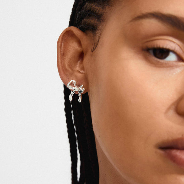 CASSIAN recycled boucles d’oreilles plaqué argent