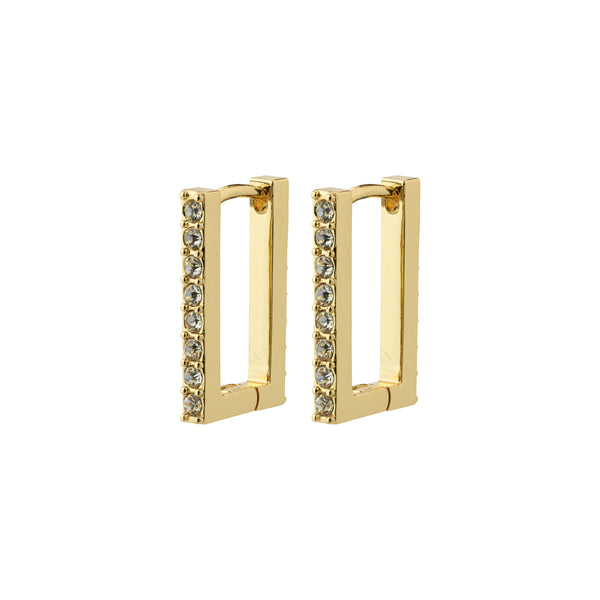 COBY crystal square hoop earrings