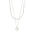 DECLAN collier ensemble 2 en 1, plaqué argent