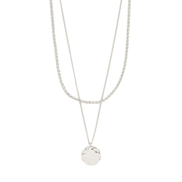 DECLAN collier ensemble 2 en 1, plaqué argent