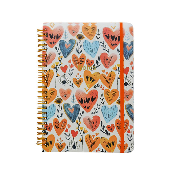 Cahier à couverture rigide – Cœurs – vue du produit