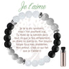 Bracelet Aroma Noir : Je t'aime