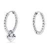 Boucles d'oreille Huggie Violette argent modifiée