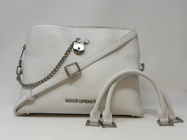 Sac à main Miranda en cuir blanc – autre vue