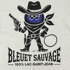Dessin visible à l'avant du tee-shirt Bleuet Sauvage Blanc