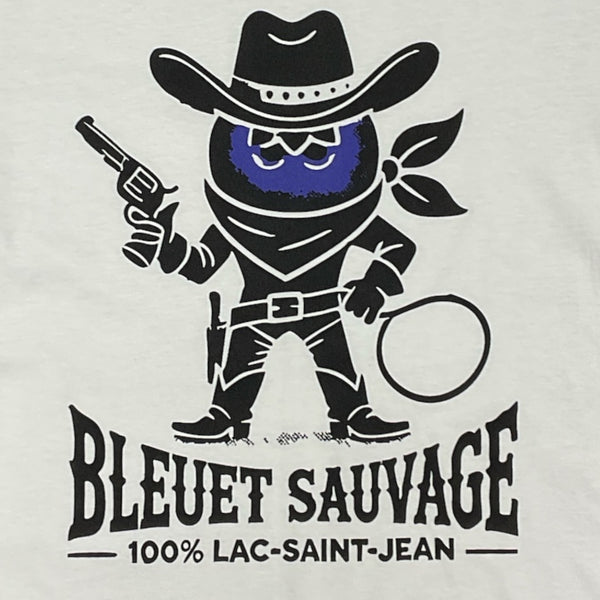 Dessin visible à l'avant du tee-shirt Bleuet Sauvage Blanc
