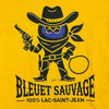 Dessin visible à l'avant du tee-shirt Bleuet Sauvage Jaune Or