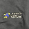 Broderie visible à l'avant du coton ouaté Bleu Marine