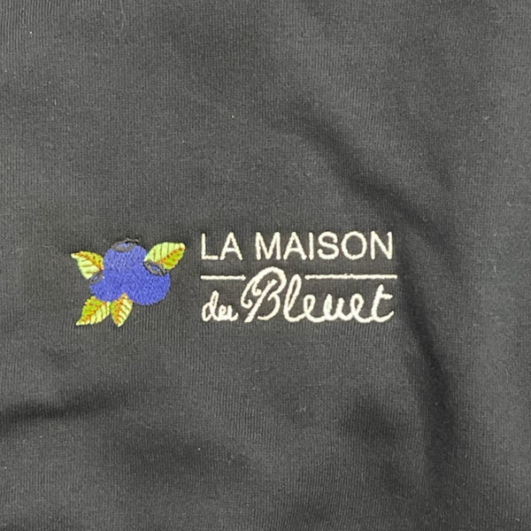 Broderie visible à l'avant du coton ouaté Bleu Marine