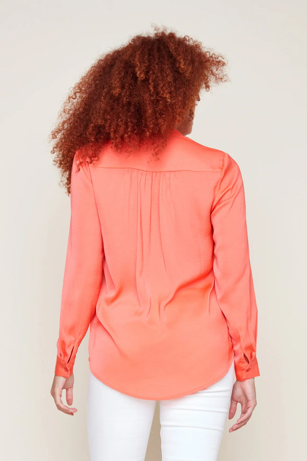 Blouse orange de dos