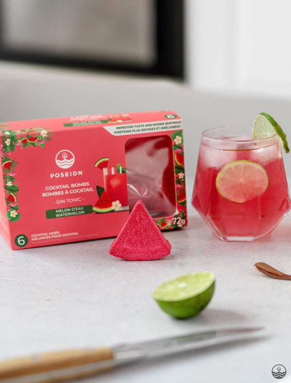 Bombes Cocktail Gin Tonic Melon d'eau Fleur de Sureau Poseidn