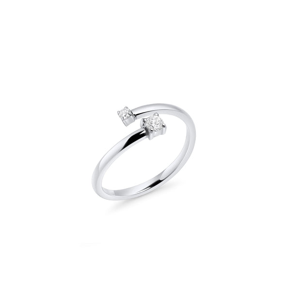 Bague Nora de Mia, fini argenté