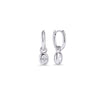 Boucles d’oreilles dormeuses Clemence – argenté de Mia