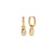 Boucles d’oreilles dormeuses Clemence – doré de Mia