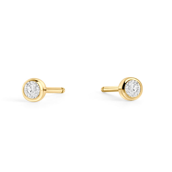 Boucles d’oreilles fixes Jupiter de Mia, fini doré