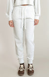 Jogger côtelé doux Dex, coloris blanc, vêtement porté