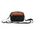 Sac à main Maison Taïga en PVC noir et marron avec motif matelassé en chevrons et bandoulière réglable
