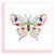 Carte de vœux papillon floral en papier quillé