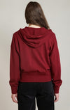 HOODED SWEATER ZIP-UP TOP