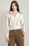 CABLE ZIP-UP CARDIGAN