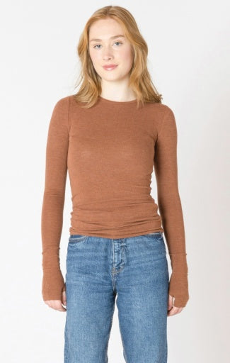 Brushed crew neck t-shirt