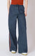 Wide leg side stripe jeans