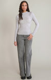 T-shirt raglan Dex, coloris gris chiné clair, vêtement porté en tenue