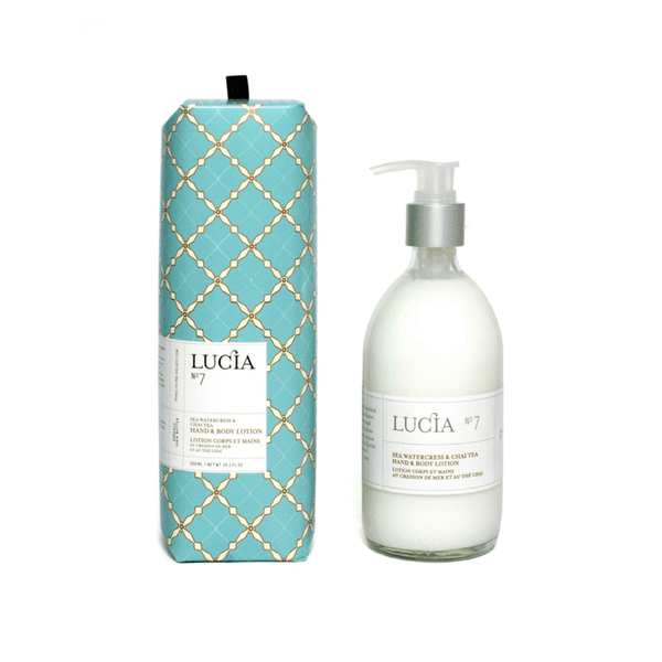 lotion corps et mains au cresson de mer et the chai Lucia