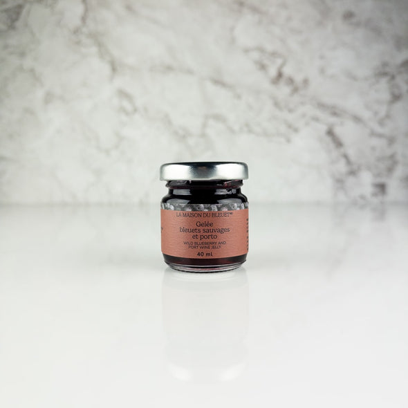 Gelée de bleuets sauvages et de porto Tawny 40ml - La Maison du Bleuet